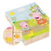 Peppa pig wooden blocks with cart puzzle