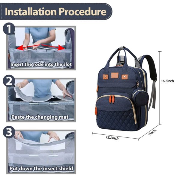 nappy bag bassinet instructions