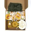 Bow Baby Gift Set Box With Flower Print