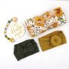 Bow Baby Gift Set Box With Flower Print Muslin Towel
