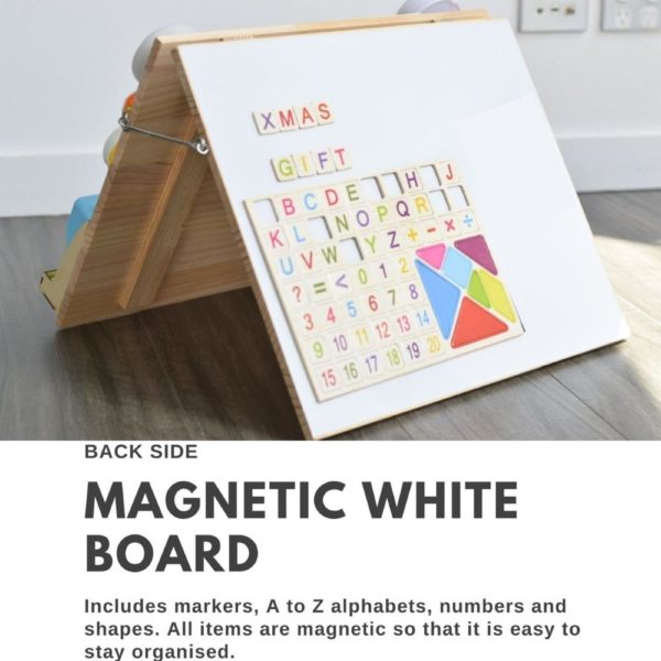 busy board with magnetic letters